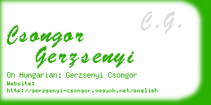 csongor gerzsenyi business card